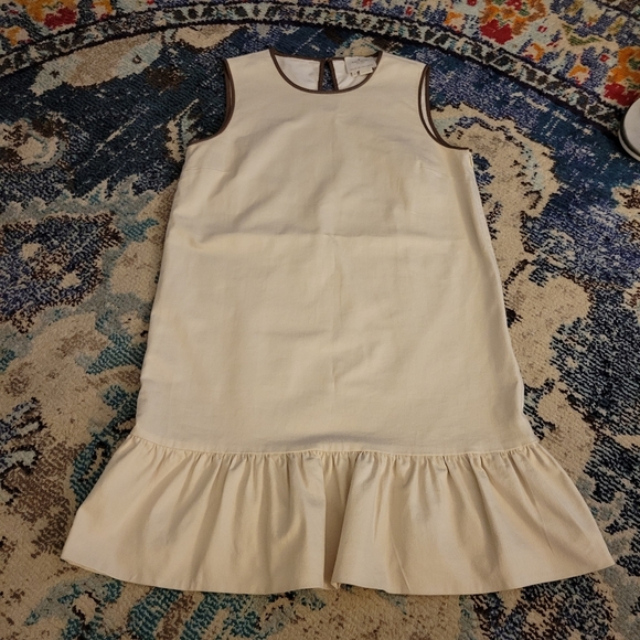 [Kate Spade] drop-waist leather trim dress 12 - Picture 9 of 13